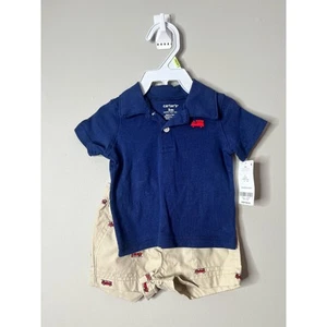 Traje Carter's Blue Firetruck 2 piezas 3 meses - Imagen 1 de 2