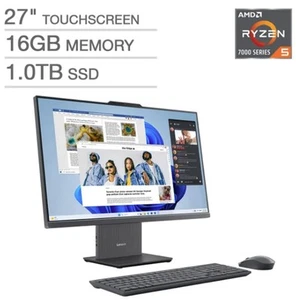 Lenovo IdeaCentre AIO 3 27ARR9 27" FHD Touch Ryzen 5 7535HS 16GB 1TB SSD W11 AIO - Picture 1 of 2