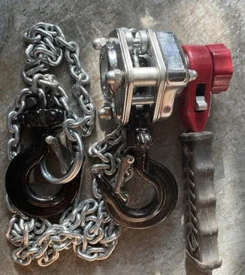 Polipasto de cadena con palanca Dayton 5YGF5B 5' 550 lb capacidad de carga Bb7 Foto 1 de 4