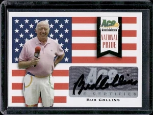 Bud Collins 2013 Leaf Ace Authentic Tennis Grand Slam National Pride Auto - Picture 1 of 2