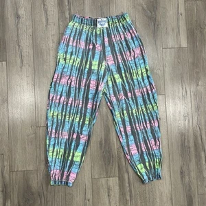 Vintage Baggyz MC Hammer Pants Muscle Jams Parachute 90s Neon Graffiti Adult LRG - Picture 1 of 9
