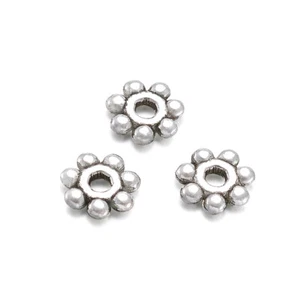 500pcs Tibetan Silver Spacer Beads Snowflake For Christmas Mini Beading Finding - Picture 1 of 7