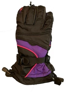 Head Kid's SKI Snow Winter Gloves Black/Pink/Purple - Picture 1 of 2