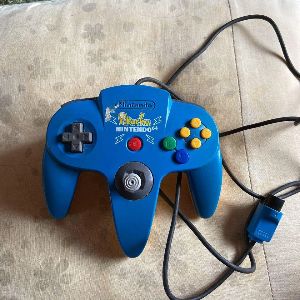 Pikachu Pokemon Blue & Yellow Nintendo 64 N64 Controller - Image 1 of 1