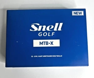 12 Snell MTB-X Golf Balls Cast Urethane Balls MTB Black New In Box - Picture 1 of 4