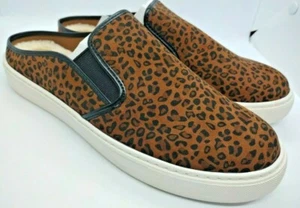 Leopard Print MULE SHOES Sneakers Size 11 Memory Foam New With Tags - Picture 1 of 7