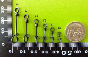 SELECT DFS Fastach Style Clips, Fast attach clip, squid jigs, lures, matt black - Picture 1 of 7