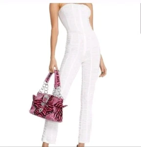 I.AM.GIA Ophelia Jumpsuit Strapless Smoked Front Zip Cream Ivory Size Medium - Picture 1 of 16
