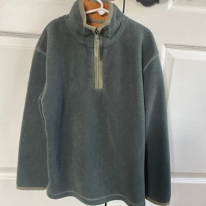 Mini Boden Size 9 10 Y Green Pullover Fleece 1/4 Zip - Picture 1 of 5