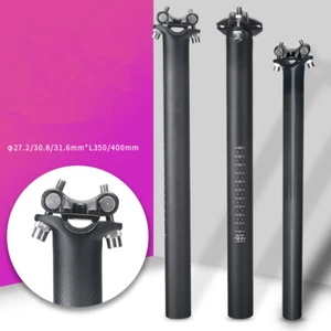 25,4/27,2/30,8/31,6 mm Kohlefaser Sitzstütze MTB Rennrad Sattelrohr 350/400 mm - Bild 1 von 26