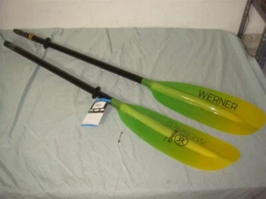 WERNER CAMANO 2 PIECE PADDLE WITH CARBON FIBER SHAFT IN GRADIENT CITRUS 230CM - Picture 1 of 10