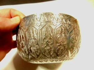 older silver bowl marked Siam with two maker's or silver marks on bottom - Picture 1 of 12