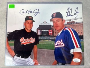 Cal Ripken Orioles and Nolan Ryan Texas Ranger Autographed 8x10 Photo With COA - Picture 1 of 2