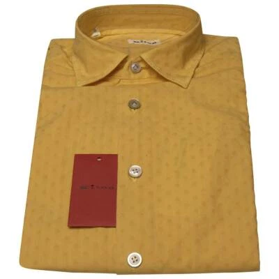 CAMISA KITON ALGODÓN AMARILLO UE 48 - US 38 - S YEL NUEVA Foto 1 de 4