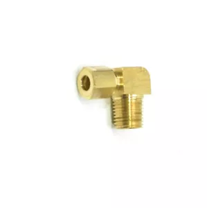 1/4 Tube OD Compression x 1/4 Male NPT Elbow 90 Deg Fitting Adapter Gas Water - Picture 1 of 6