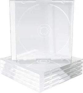 100 Custodie MediaRange CD Jewel Case 10,4mm singole tray CLEAR Custodia BOX24 - Foto 1 di 1