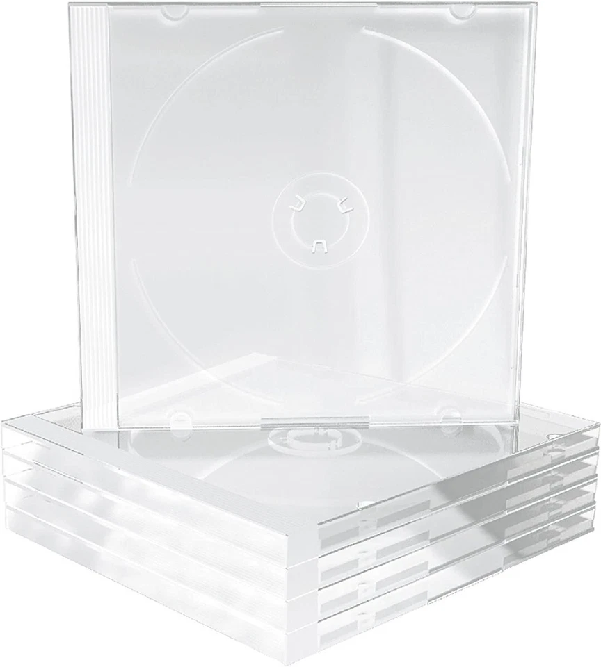100 Custodie MediaRange CD Jewel Case 10,4mm singole tray CLEAR Custodia BOX24 - Immagine 1 di 1