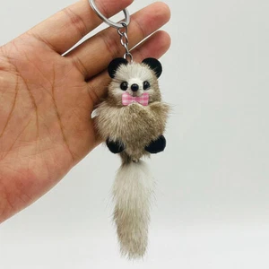 New Creative Personality Plush Raccoon Key Ring Fashion Bag Pendant Cute Charm-v - Picture 1 of 13