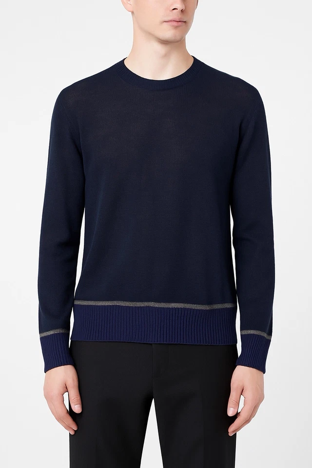 PS Paul Smith Lightweight Semi-Sheer Navy Crewneck Sweater Men’s Large - Image 1 of 4
