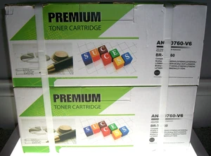 2er Pack - Premium Schwarz Tonerkassette AN-B0760-V6 kompatibel für Brother TN760 - Bild 1 von 2