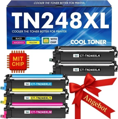 Cool Toner TN248XL 5er-Pack mit Chip – für Brother L3760·L3740·L3520 Serie CMYK - Bild 1 von 4