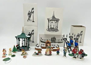 DEPT 56 HERITAGE VILLAGE (3) LAMPLIGHTER, TOWN GAZEBO, CHURCH YARD GATE, ETC - Picture 1 of 23