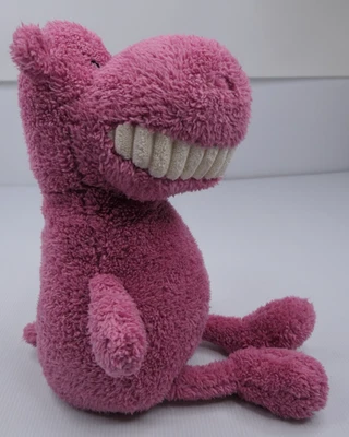 Jellycat Hippo Toothy Soft Plush Pink Raspberry Beans 34cm Retired Collectable - image 1 of 4