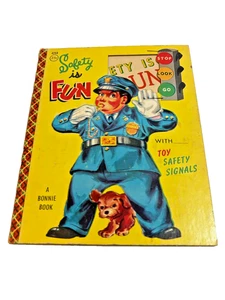 Vintage 1955 Safety is Fun Bonnie Book 4258 Missing Signals Childrens - Picture 1 of 7
