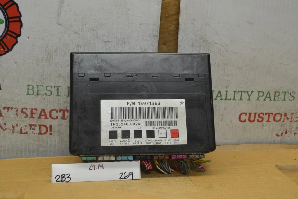Módulo de control de carrocería GMC Acadia 2007-2011 15921353 unidad BCM 269-2B3 Foto 1 de 4
