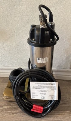 Little Giant 水泵 WGFP-100 115 伏,6400 GPH 19 英尺线黑色 566070 — 第 1/4 张图片