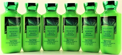 CANTIDAD 6 Bath & Body Works WAIKIKI BEACH COCO Loción Corporal Crema Hidratante 8oz Foto 1 de 2