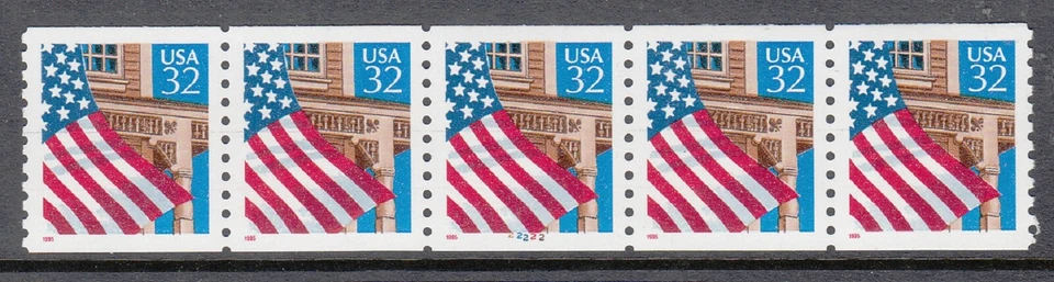 USA PNC SC# 2913 FLAG $0.32 WATER ACTIVATED MNH - PL# 22222 LOW GLOSS GUM - Image 1 of 1