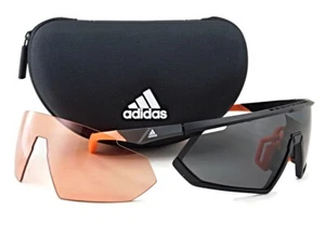 Nuevas gafas de sol deportivas Adidas | SP0001 02A - Lente negra mate/gris + Lente extra - Imagen 1 de 5