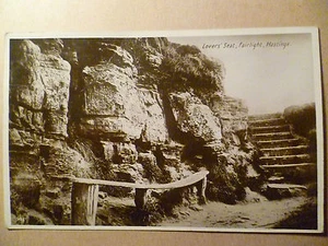 1932 Used Postcard- LOVER'S SEAT, FAIRLIGHT, HASTINGS,Sussex, No.H11 + STAMP - Picture 1 of 2