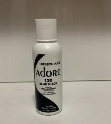 CREATIVE IMAGE ADORE BRILLANTE SEMI PERMANENTE COLOR DE CABELLO #130 AZUL NEGRO 4 OZ Foto 1 de 4