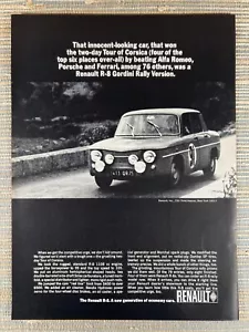 Renault R-8 Gordini Rallye Version Auto Tour Korsika Rennen 1966 Oldtimer Printanzeige - Bild 1 von 1