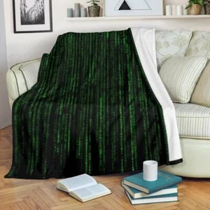 Matrix Code Programmer Blanket Throw Fleece Cozy Couch Sofa Plush Bedding Gift - Picture 1 of 6
