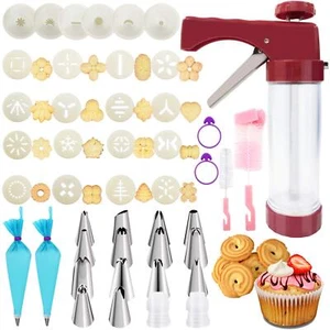 Cookie Press Machine Biscuit Extruder Gun Kit DIY Biscuit Maker Baking Supplies - Picture 1 of 7