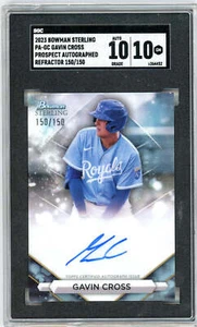 2023 Bowman Sterling Gavin Cross Prospect Autograph Refractor Graded Card SGC 10 - Picture 1 of 1