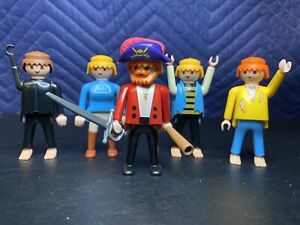 Playmobil Pirates Figures and Accessories Desk Playset Lot Captain Hook Hand Fat