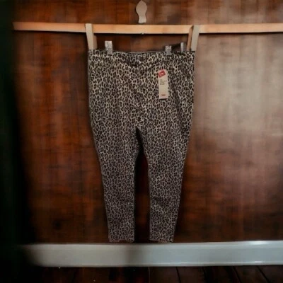 Levi's Womens 18W Brown Leopard Coin Pocket 720 High Rise Skinny Jeans Levis NEW - Image 1 of 4