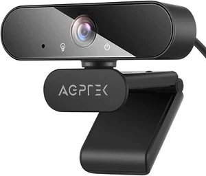 AGPTEK WEBCAM 1080P FULL HD AC10 USB WEB CAMERA PER PC DESKTOP LAPTOP MAC WINDOW - Foto 1 di 5