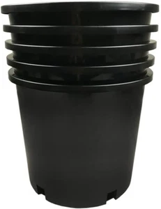 Calipots 5 Gallon - 5 Pack - nursery pot black plant plastic container planter - Picture 1 of 1