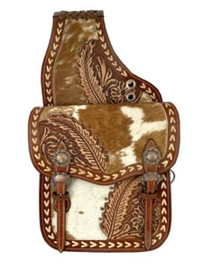 Showman Floral Frontier Satteltasche mit Rindsleder-Overlay - Bild 1 von 4