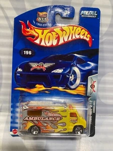 2003 HOT WHEELS ''FINAL RUN'' #196 = AMBULANCE = YELLOW - Picture 1 of 2