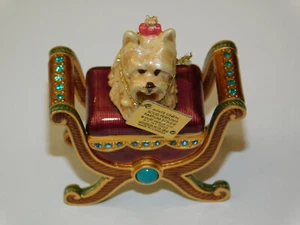 Estee Lauder Pampered Pup Solid Perfume Compact, White Linen, 2005, Pouch Box - Picture 1 of 11