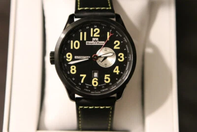 Reloj Yonger & Bresson 8324-16 Para Hombre Automático GMT Doble Hora Hecho en Francia NUEVO Foto 1 de 3