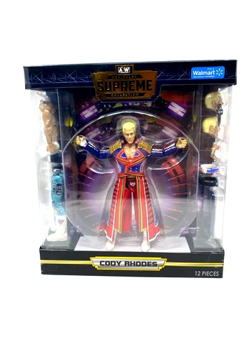 Jazwares AEW Supreme Collection Unrivaled Cody Rhodes Wal-Mart SEALED Figure (5) Cover