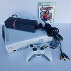Microsoft Xbox 360 HDD 60GB White Console with Cables Controller & New Game READ