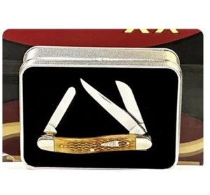 Case XX USA Burnt Amber Bone S.H.O.T Show 10778 Medium Stockman Knife in Tin - Picture 1 of 1